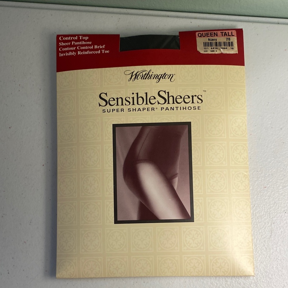 Worthington Sensible Sheers Super Shaper Pantyhose Navy